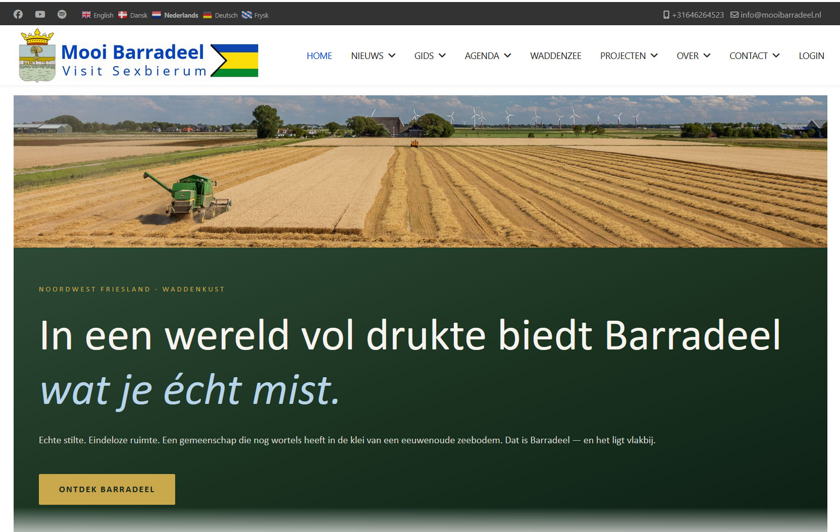 Afbeelding van nieuwe homepage van Mooi Barradeel