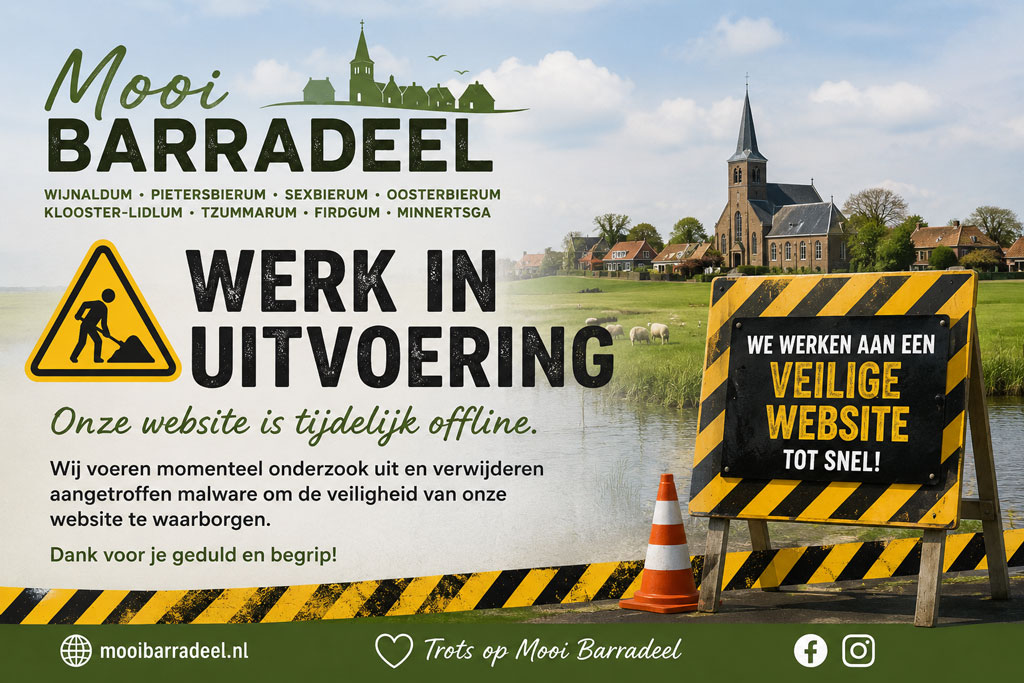 Mooi Barradeel - werk in uitvoering, we werken aan een veilige website