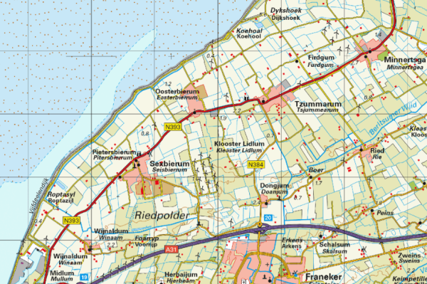 Kaart van Nederland - Barradeel